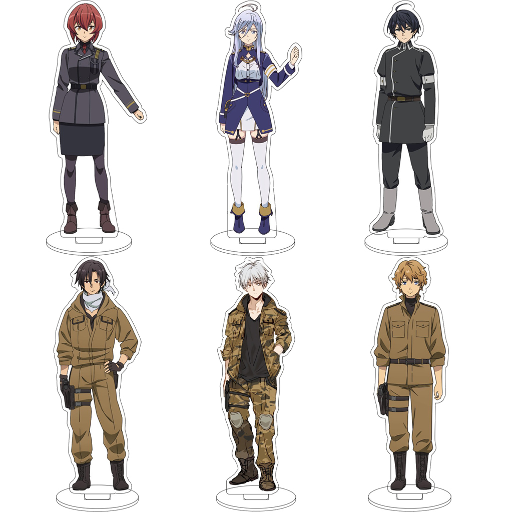 Figma Stand Set - 16CMアニメ86エイティーシックス ‌ ヴラディレナ・ミリゼ・ノウゼン・シャイネイ・ガンスリンガー・クレナ・クキムラコス アクリルフィギュアスタンド ギフト装飾品