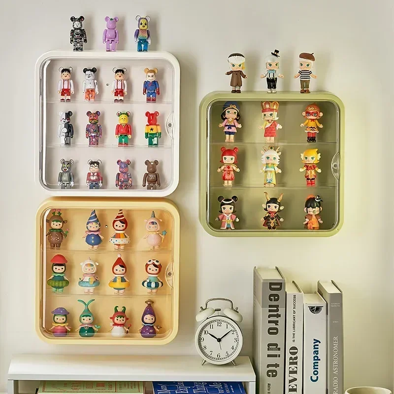 Display Case Acrylic - ブラインドボックスショーケース透明アクリルスタンドフィギュア収納ボックス防塵ディスプレイ人形おもちゃディスプレイケースフィギュア壁掛け