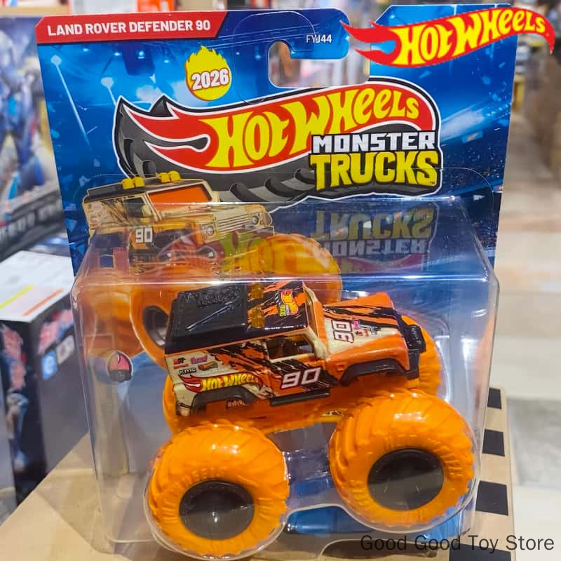 Hot Wheels Car Monster Trucks - 2026年発売、ホットホイールズ モンスタートラック ダイキャストモデル、ランドローバー90、オフロード車両、シミュレーション、コレクション、展示用、おもちゃ、ギフト。