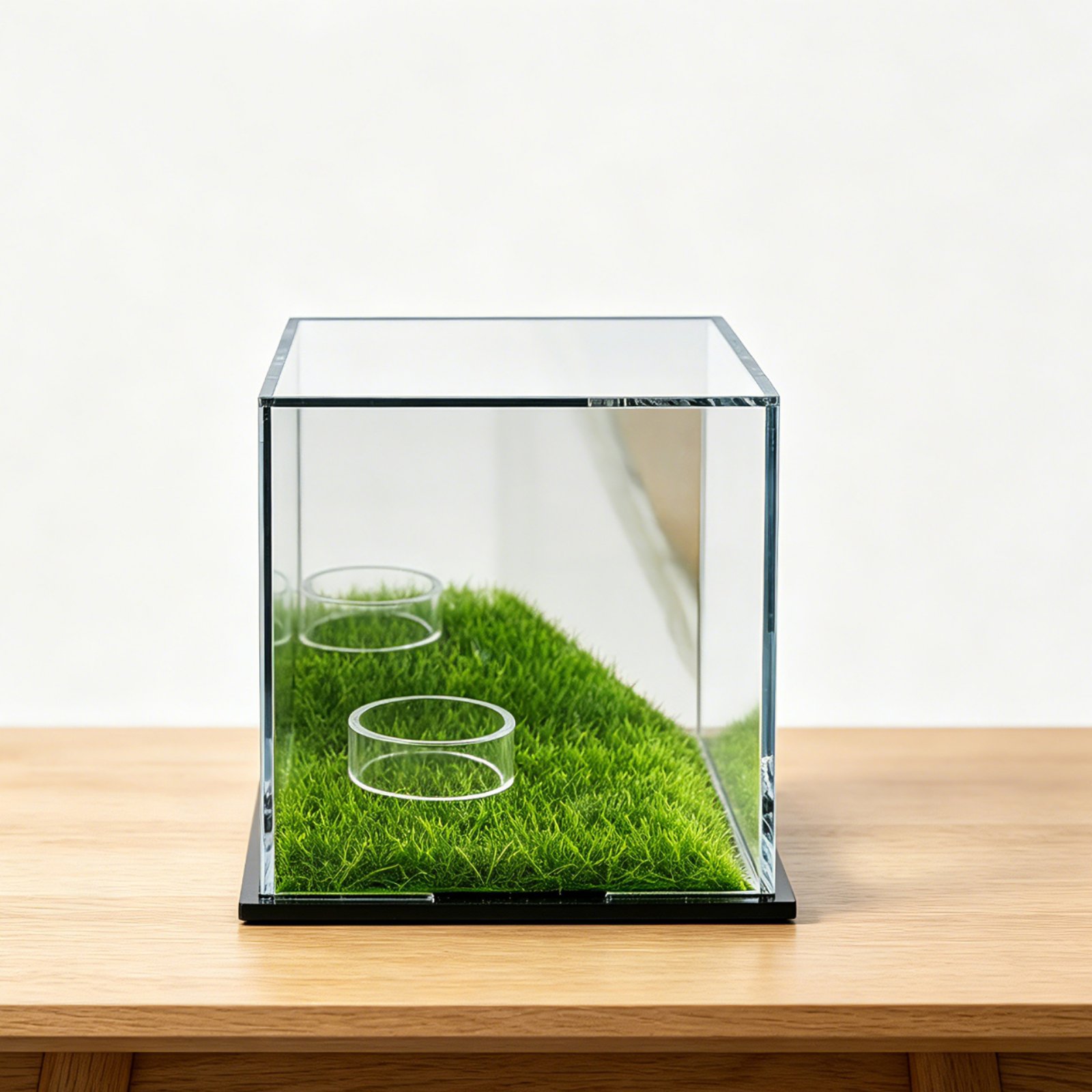 Display Case Acrylic - ミラーバックディスプレイケース 取り外し可能なデザイン ミラーディスプレイボックス アクリルキューブボックス お手入れ簡単 家庭用コンテナ