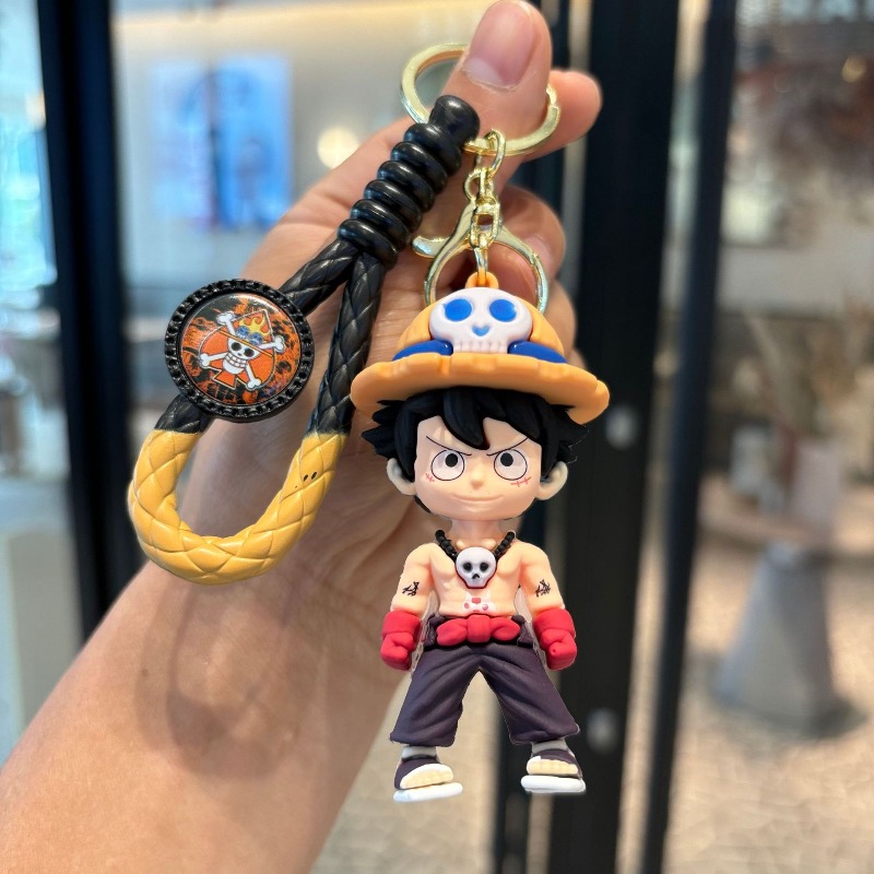 新しい漫画織りワンピースキーホルダー ルフィ人形キーリングペ - Vinyl Figure Blank のレビューと価格