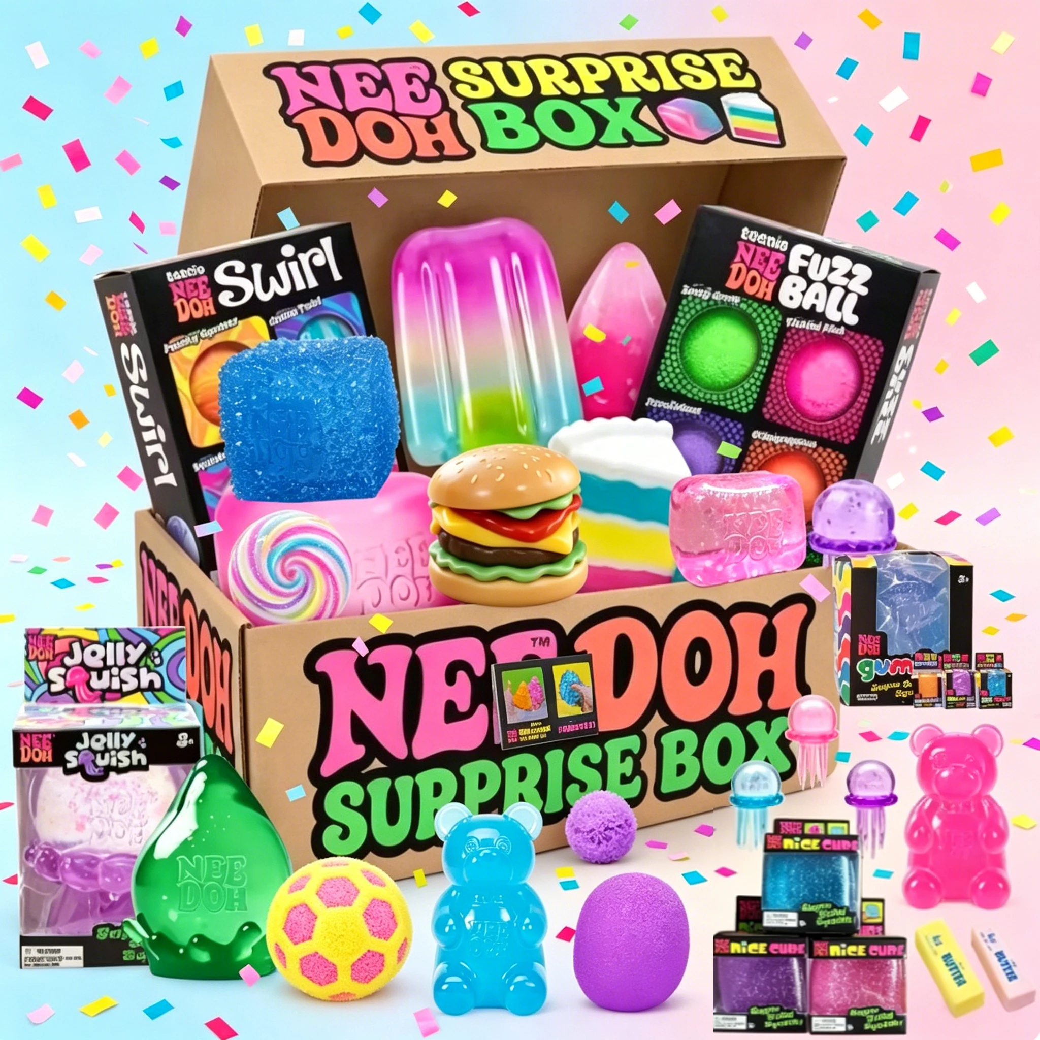 100個以上のアソート入り、サプライズボックス。ゆっくりと元 - Mystery Box Blind Bag のレビューと価格