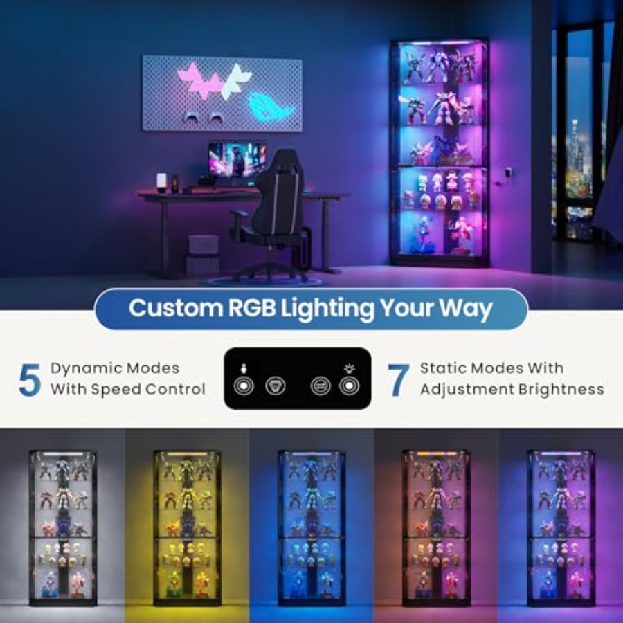 小売店向けRGBライトと人感センサー付きコーナーディスプレイ - Display Case Acrylic のレビューと価格