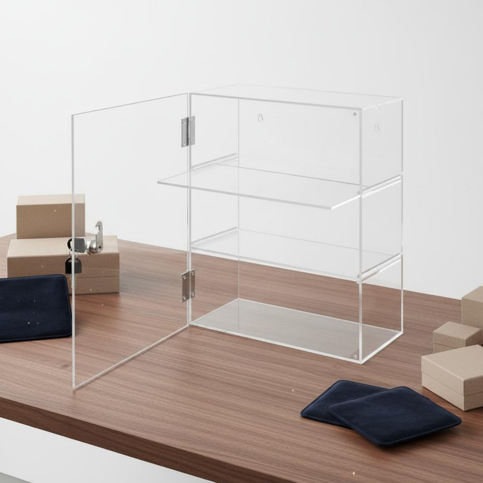 ロック付きアクリルディスプレイケース、ロック可能な透明ディス - Display Case Acrylic のレビューと価格