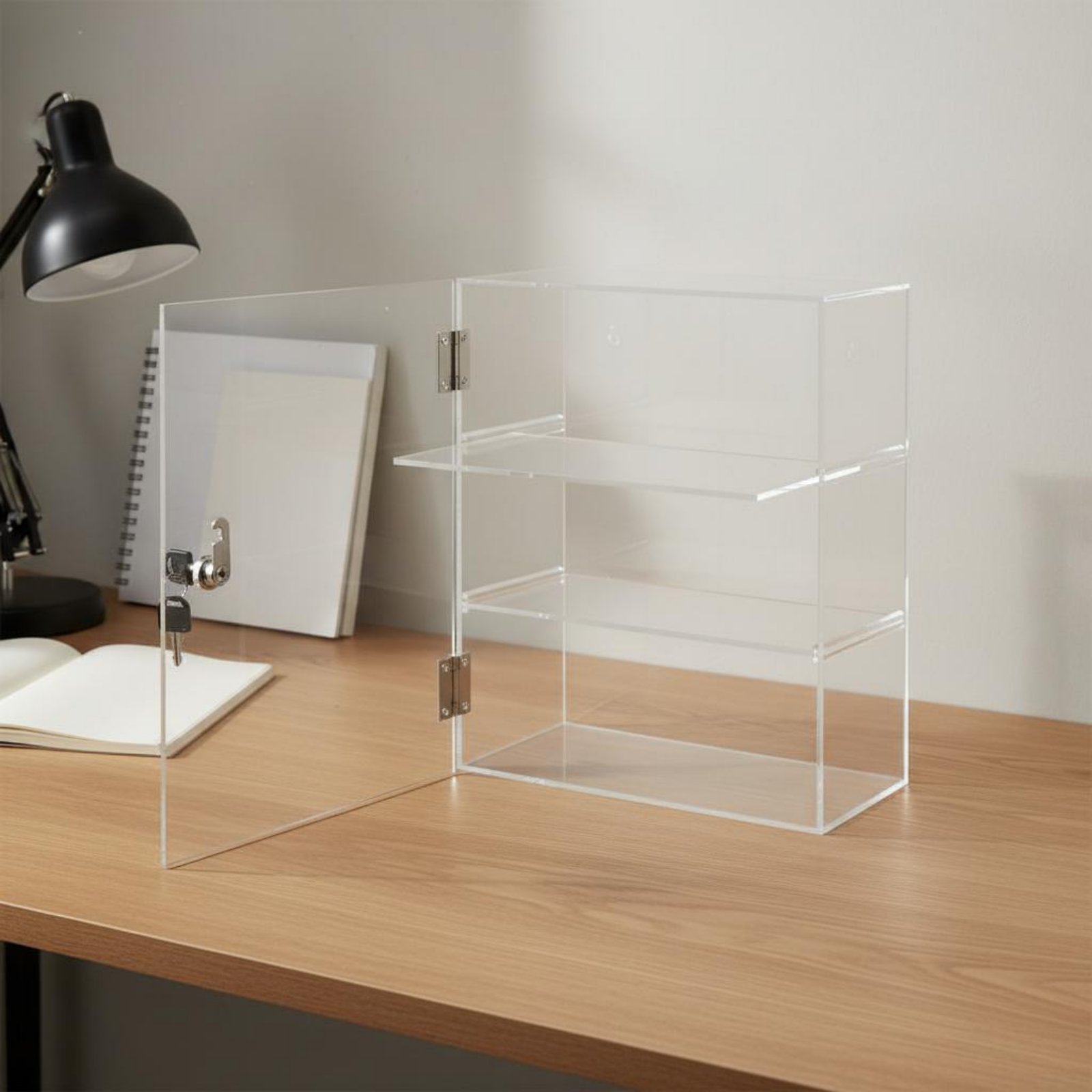 ロック付きアクリルディスプレイケース、ロック可能な透明ディス - Display Case Acrylic のレビューと価格