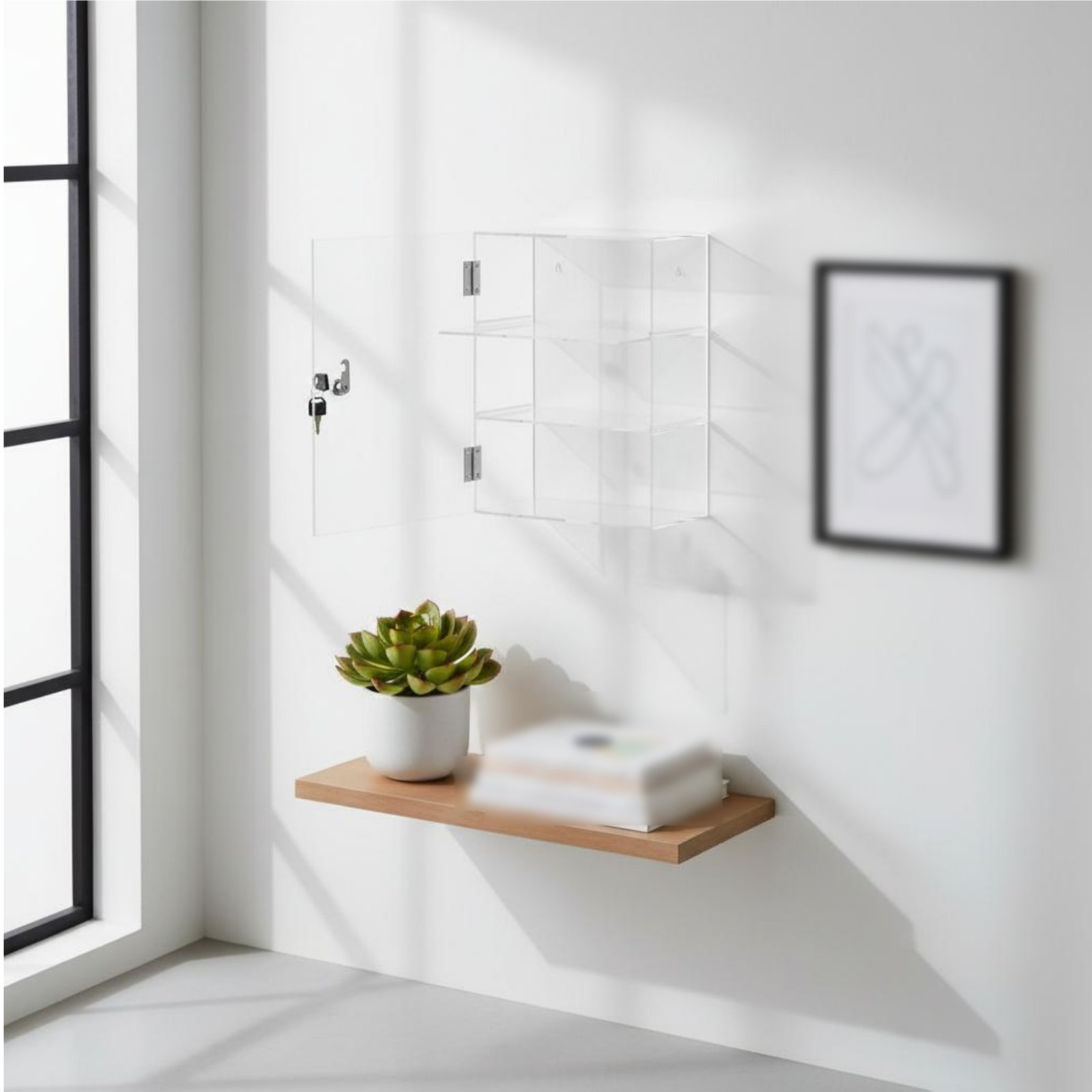 ロック付きアクリルディスプレイケース、ロック可能な透明ディス - Display Case Acrylic のレビューと価格